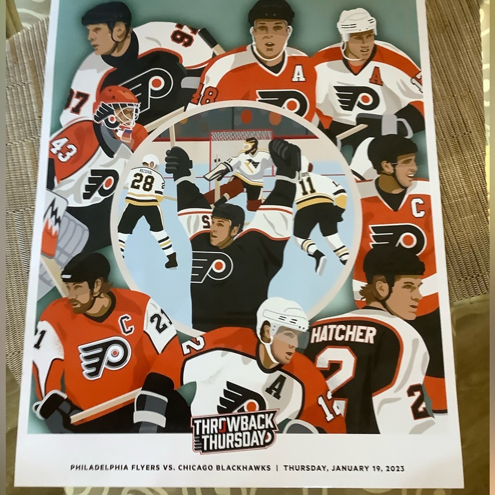 New  Philadelphia Flyers Throw Back Thursday Collectable New!